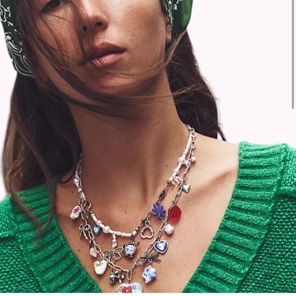 Free People Coquette Candy Maximillian Charm Necklace.  NWT!!!